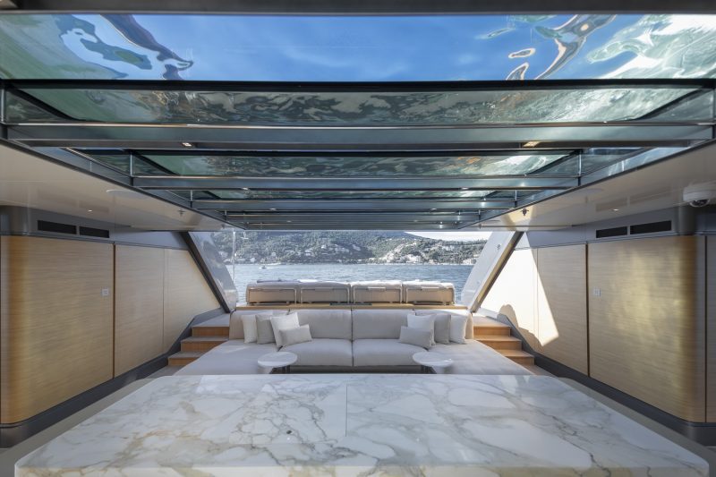 Luxurious cabin of Sanlorenzo 64STEEL