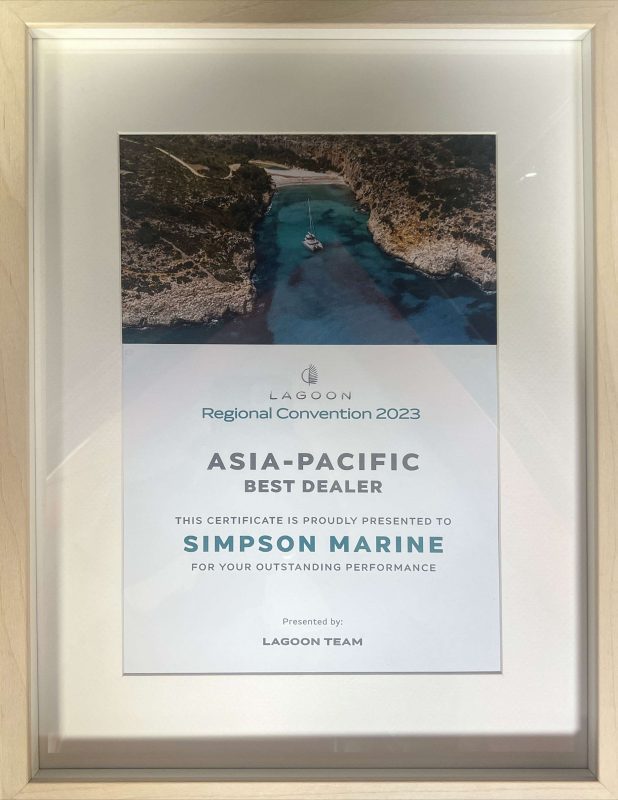 Lagoon Best Asia Pacific Dealer Award